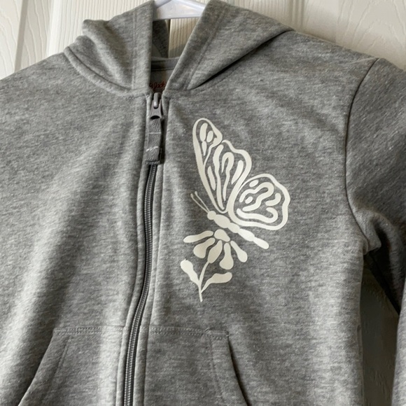 Cat & Jack - Toddler Girls' Zip-Up Fleece Hoodie Size XS (4/5) - Picture 4 of 8